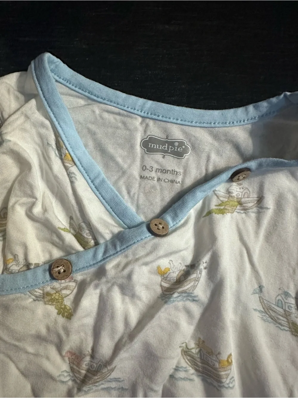 Mud Pie Baby Noah’s Ark Animal Gown 0-3M NWOT
